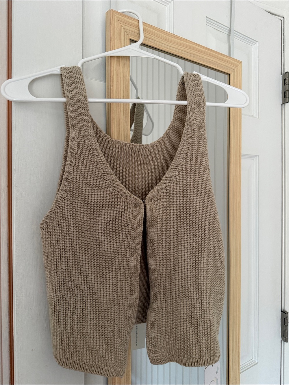 NWT Commense Knit Open Front Vest - Size XS - Tan/Beige
